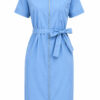 hentex-h16-light-blue.webp Svijetloplava ženska medicinska haljina H16 s patentom