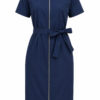 hentex-h16-navy-blue.webp Tamnoplava ženska medicinska haljina H16 s patentom
