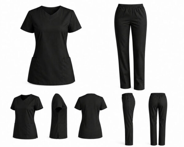 Medicinska uniforma komplet – ženska bluza i hlače crna Ženska medicinska uniforma komplet bluza i hlače više boja