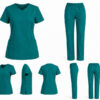 Medicinska uniforma komplet – ženska bluza i hlače kirursko zelena Ženska medicinska uniforma komplet bluza i hlače više boja