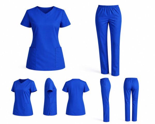 Medicinska uniforma komplet – ženska bluza i hlače kraljevsko plava Ženska medicinska uniforma komplet bluza i hlače više boja