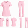 Medicinska uniforma komplet – ženska bluza i hlače roza Ženska medicinska uniforma komplet bluza i hlače više boja