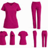 Medicinska uniforma komplet – ženska bluza i hlače tamna ciklama Ženska medicinska uniforma komplet bluza i hlače više boja