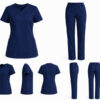 Medicinska uniforma komplet – ženska bluza i hlače tamno plava Ženska medicinska uniforma komplet bluza i hlače više boja