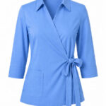 ženska medicinska bluza S3 Hentex svijetlo plava